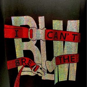 BLM I CAN’T BREATH T-Shirt Crystals